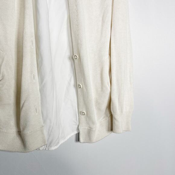 Lululemon Womens 4 White Cardi In The Front Sweater Boolux Tencel Button Front - Picture 3 of 9